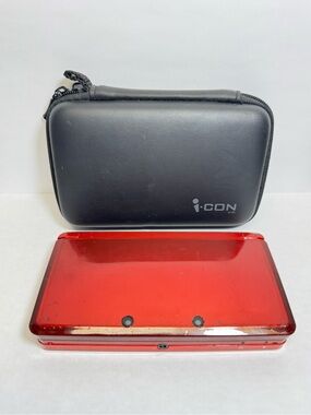 Nintendo 3DS Handheld Game Console Only CTR-001 Flame Red - USB-C Charging Port